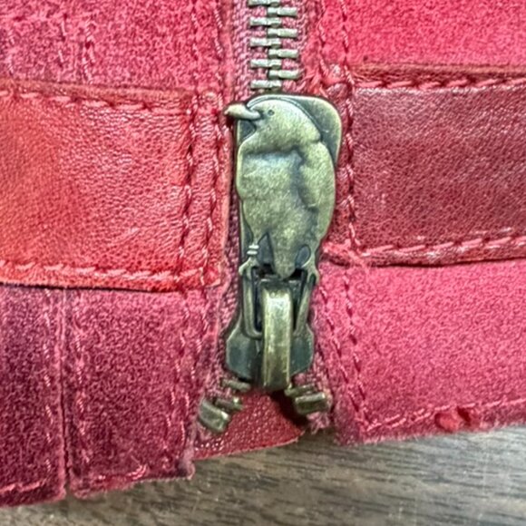 London Underground Red Leather Boots - Sz 7.5 - Picture 8 of 9